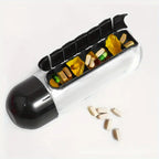 2-in-1 Pill Organizer Water Bottle with Weekly Medicine Box