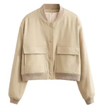 Loose Casual Bomber Jacket for Woman
