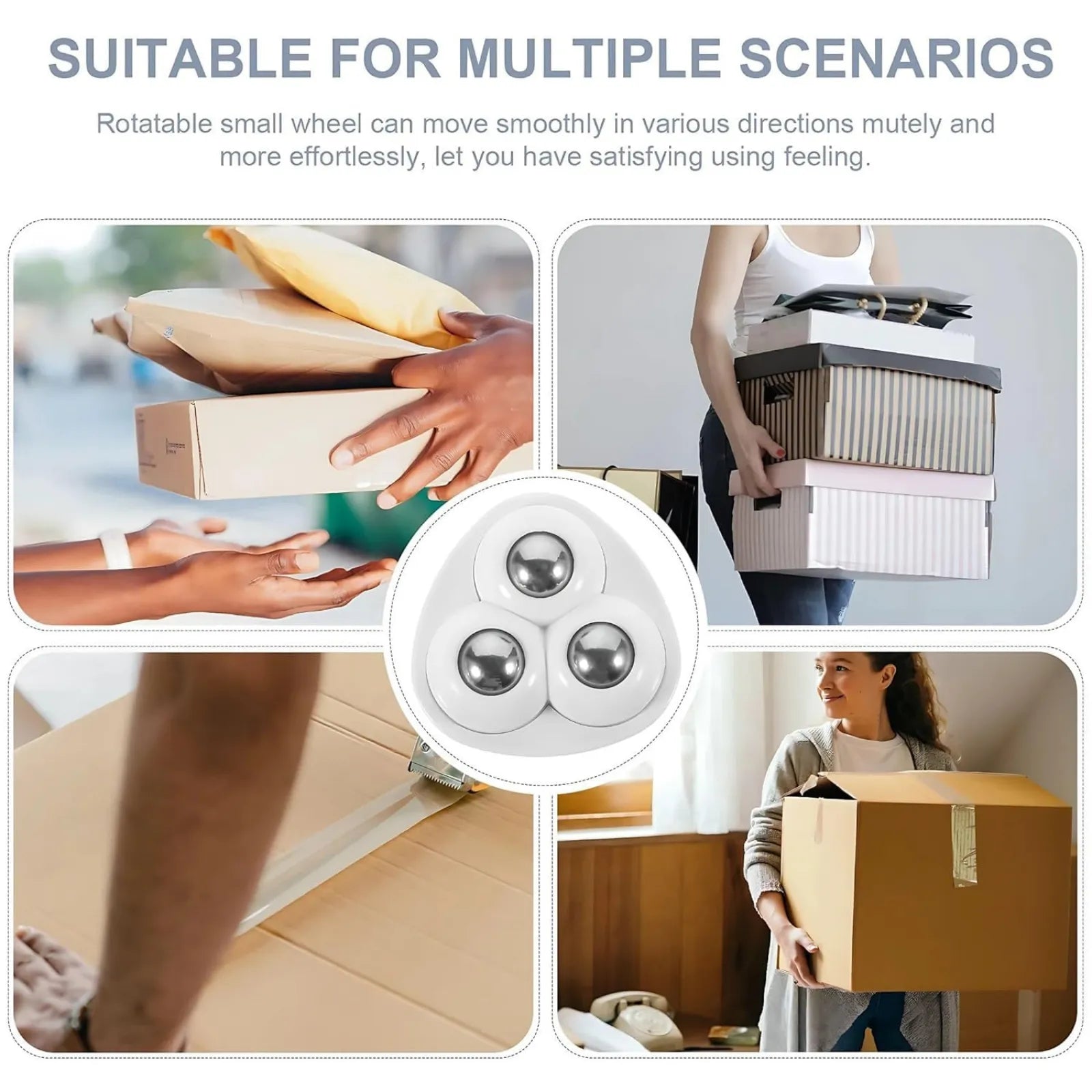 Heavy Duty 360° Rotating Furniture Mover Wheels