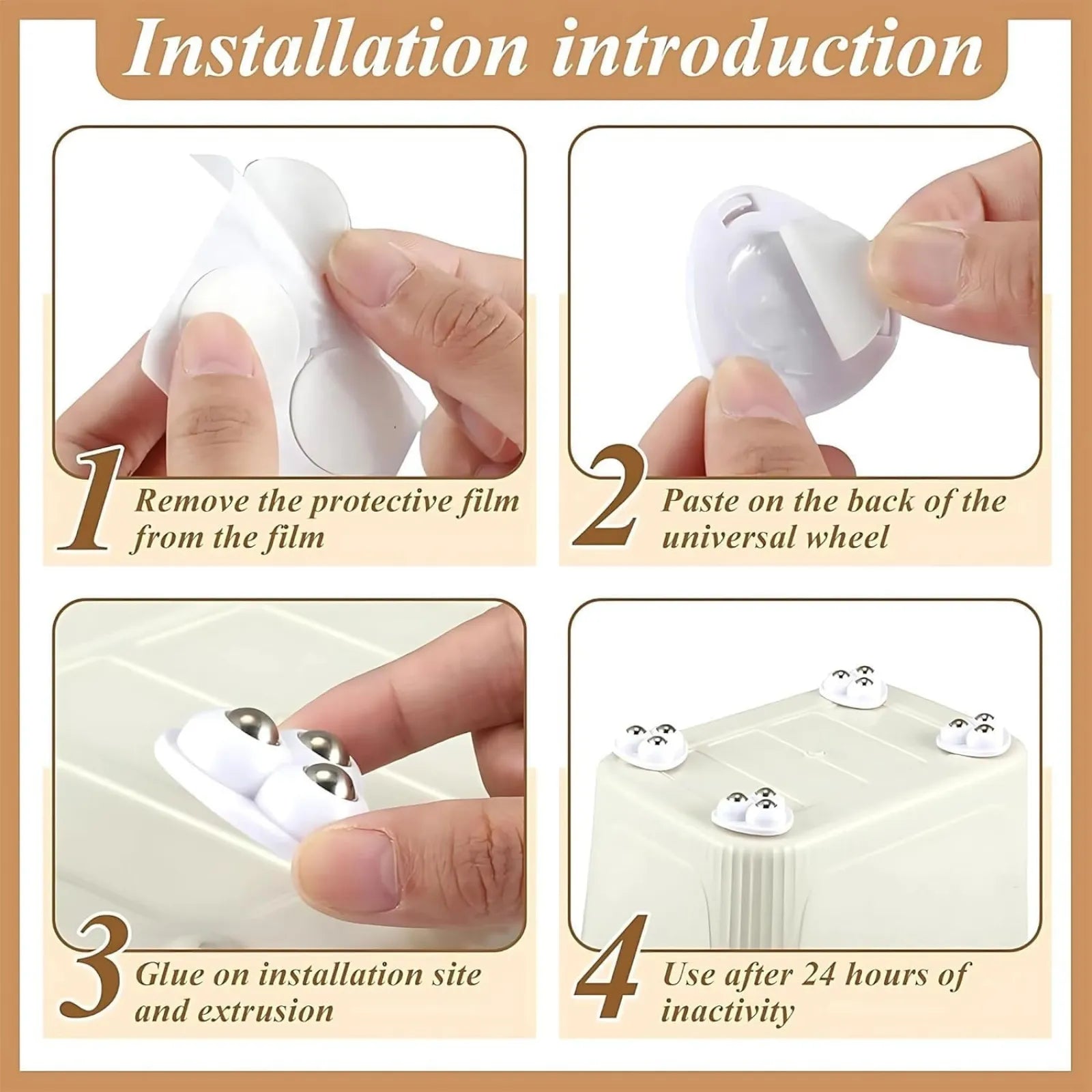 Heavy Duty 360° Rotating Furniture Mover Wheels