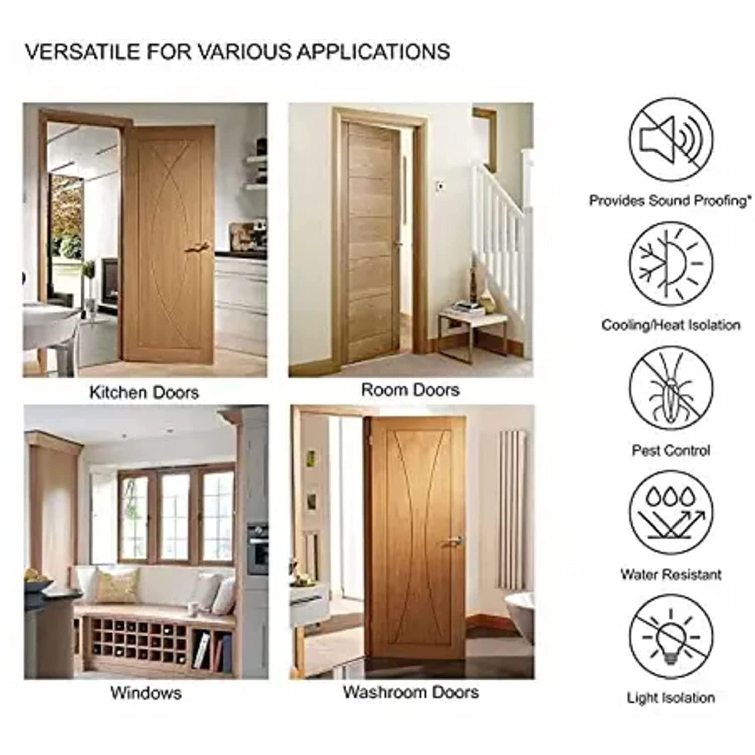 Door Guard And Gap Seal Protector ( Pack Of 6 )