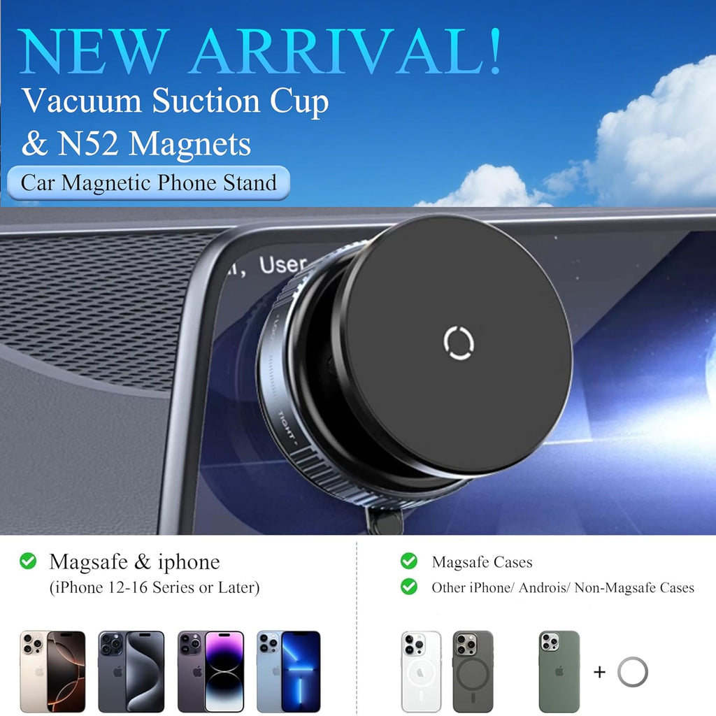 MagGrip Pro – Dual Vacuum Magnetic Car Mount Holder