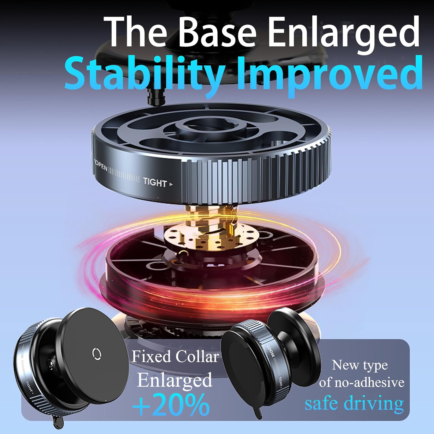 MagGrip Pro – Dual Vacuum Magnetic Car Mount Holder