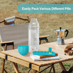 2-in-1 Pill Organizer Water Bottle with Weekly Medicine Box