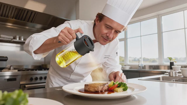 Olive Oil Dispenser, 2 in 1 Oil Sprayer for Cooking, 500ml Glass Oil Spray Bottle with Pourer, Food-Grade Oil Dispenser for Kitchen, Salad, Frying, BBQ and nin Air Fryer, kitchen appliances
